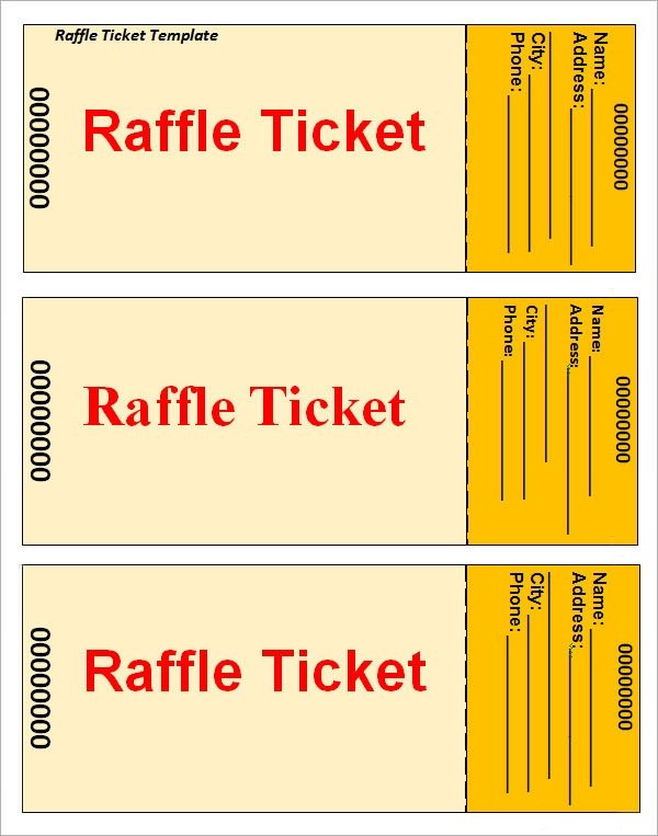 Free Raffle Ticket Template 31 Raffle Ticket Templates Pdf Psd Word Indesign