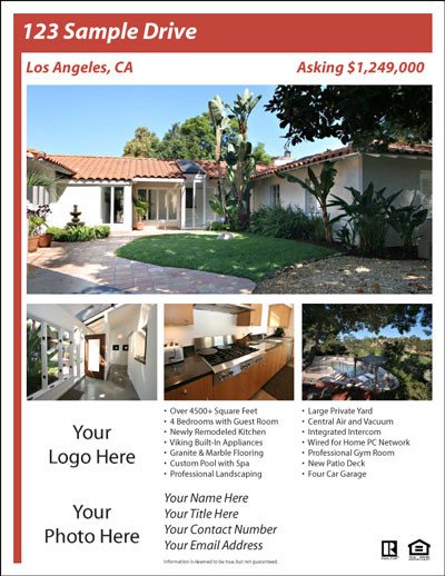 Free Real Estate Brochure Templates Free Real Estate Flyer and Postcard Templates Real Estate