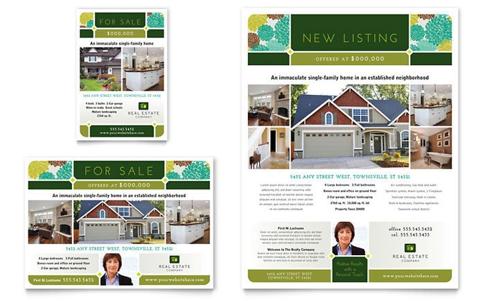 Free Real Estate Brochure Templates Real Estate Flyer &amp; Ad Template Design