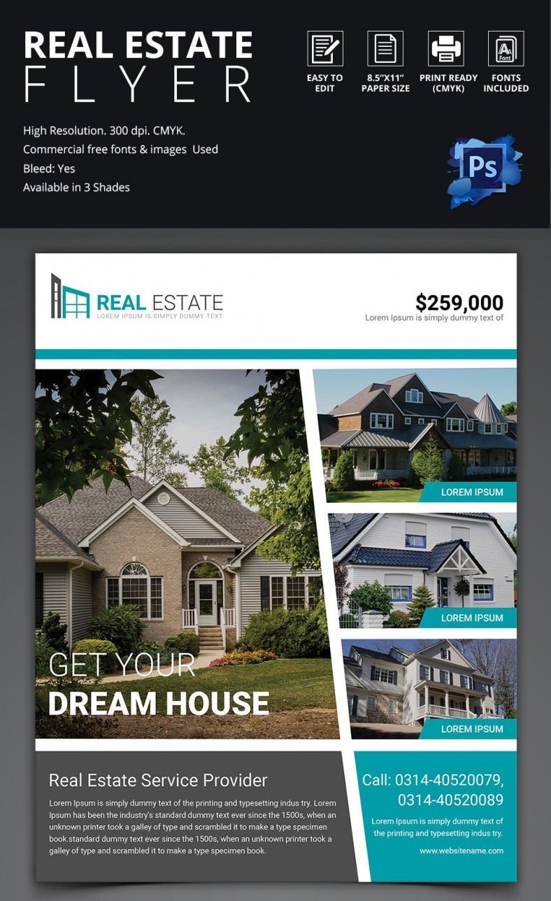 Free Real Estate Brochure Templates Real Estate Flyer Template 37 Free Psd Ai Vector Eps