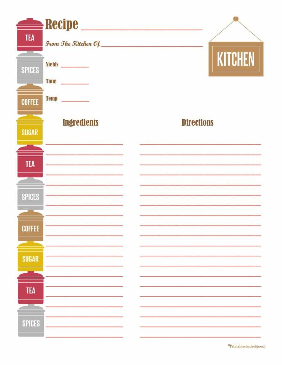 Free Recipe Book Template 44 Perfect Cookbook Templates [ Recipe Book & Recipe Cards]