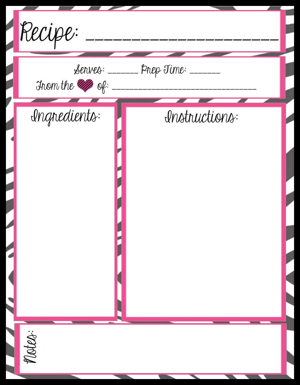 Free Recipe Book Template Mesa S Place Full Page Recipe Templates [free Printables]