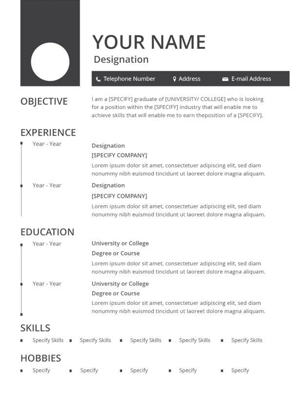 Free Resume Template Pdf 49 Best Resume formats Pdf Doc