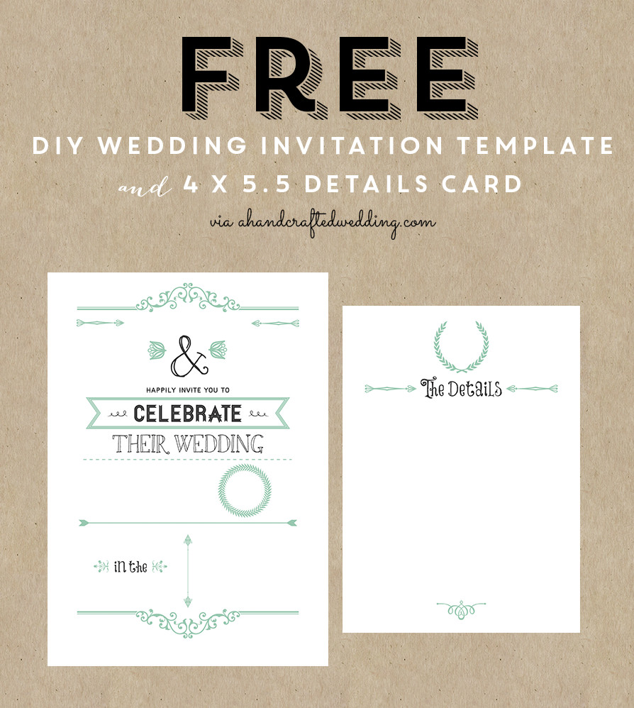 Free Rustic Wedding Invitation Templates Free Printable Wedding Invitation Template