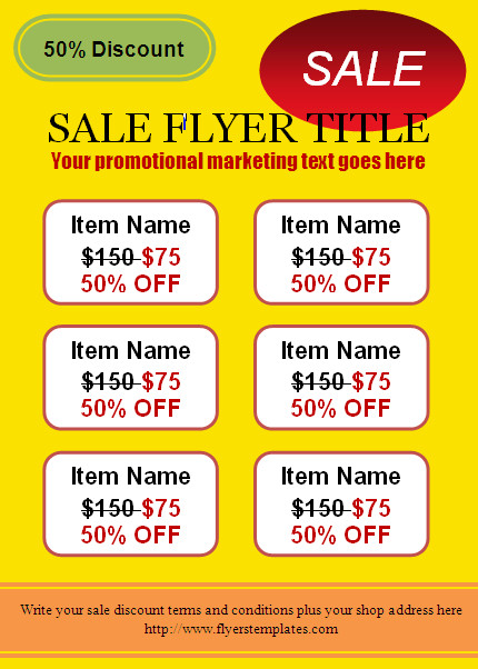 Free Sale Flyer Template Free for Sale Flyer Template