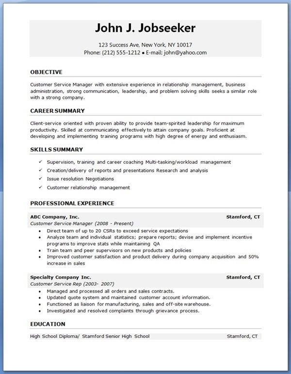 Free Sample Resume Templates Free Resume Samples Download Sample Resumes