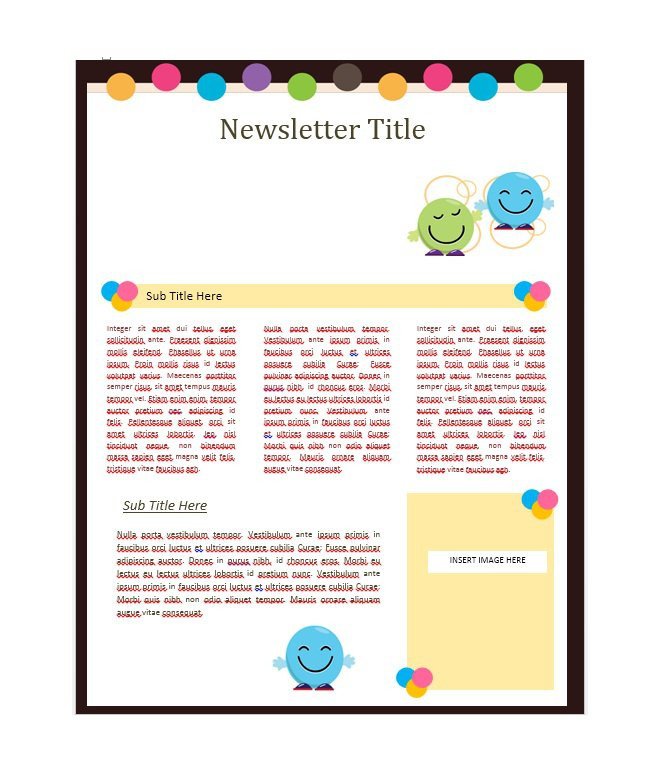 Free School Newsletter Templates 50 Free Newsletter Templates for Work School and Classroom