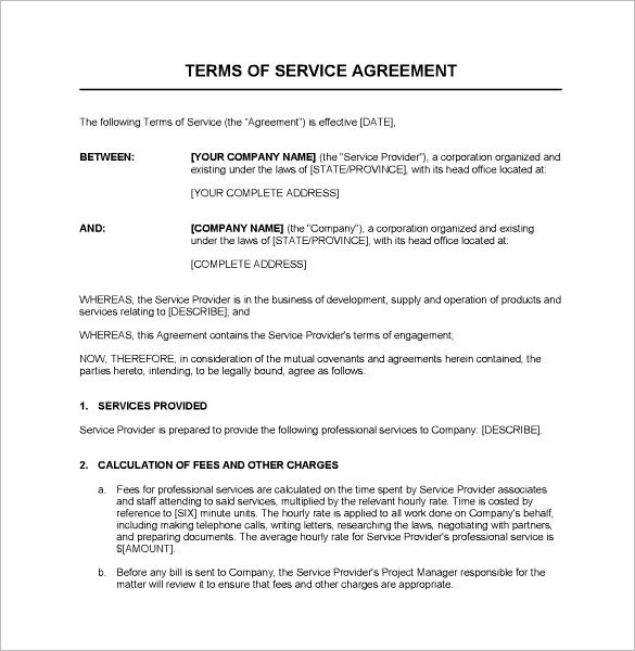 Free Service Contract Template Service Contract Templates – 14 Free Word Pdf Documents