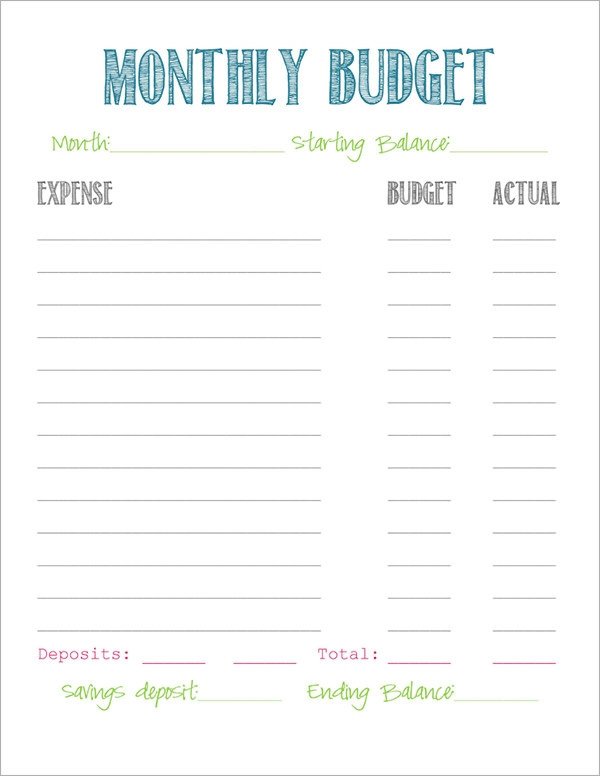Free Simple Budget Template Sample Bud 11 Example format