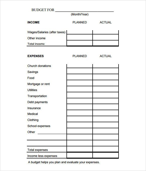 Free Simple Budget Template Sample Bud 7 Documents In Pdf Word