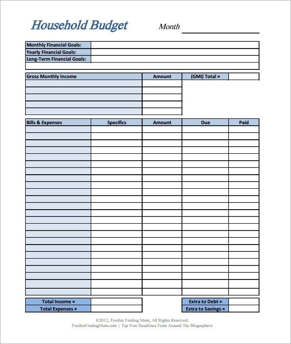 Free Simple Budget Template Sample Home Bud 13 Documents In Pdf Excel