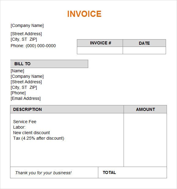 Free Simple Invoice Template Freelance Invoice Template Excel