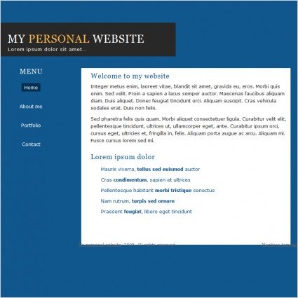 Free Simple Website Templates Simple Personal Template Free Website Templates In Css