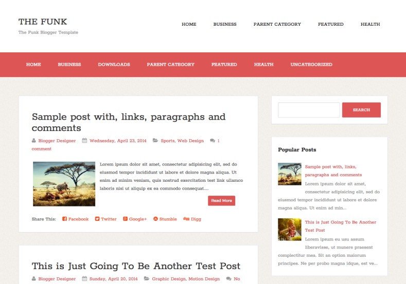Free Templates for Blogger the Funk Simple Blogger Template • Templates 2019