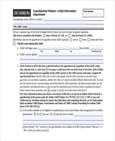 Free Temporary Guardianship form California Sample Legal Guardianship forms 9 Free Documents In