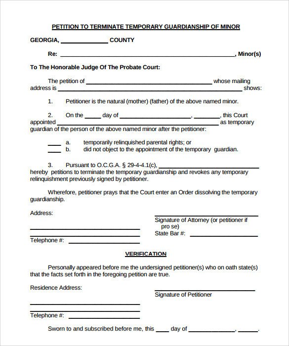 Free Temporary Guardianship form California Template Gallery Page 127