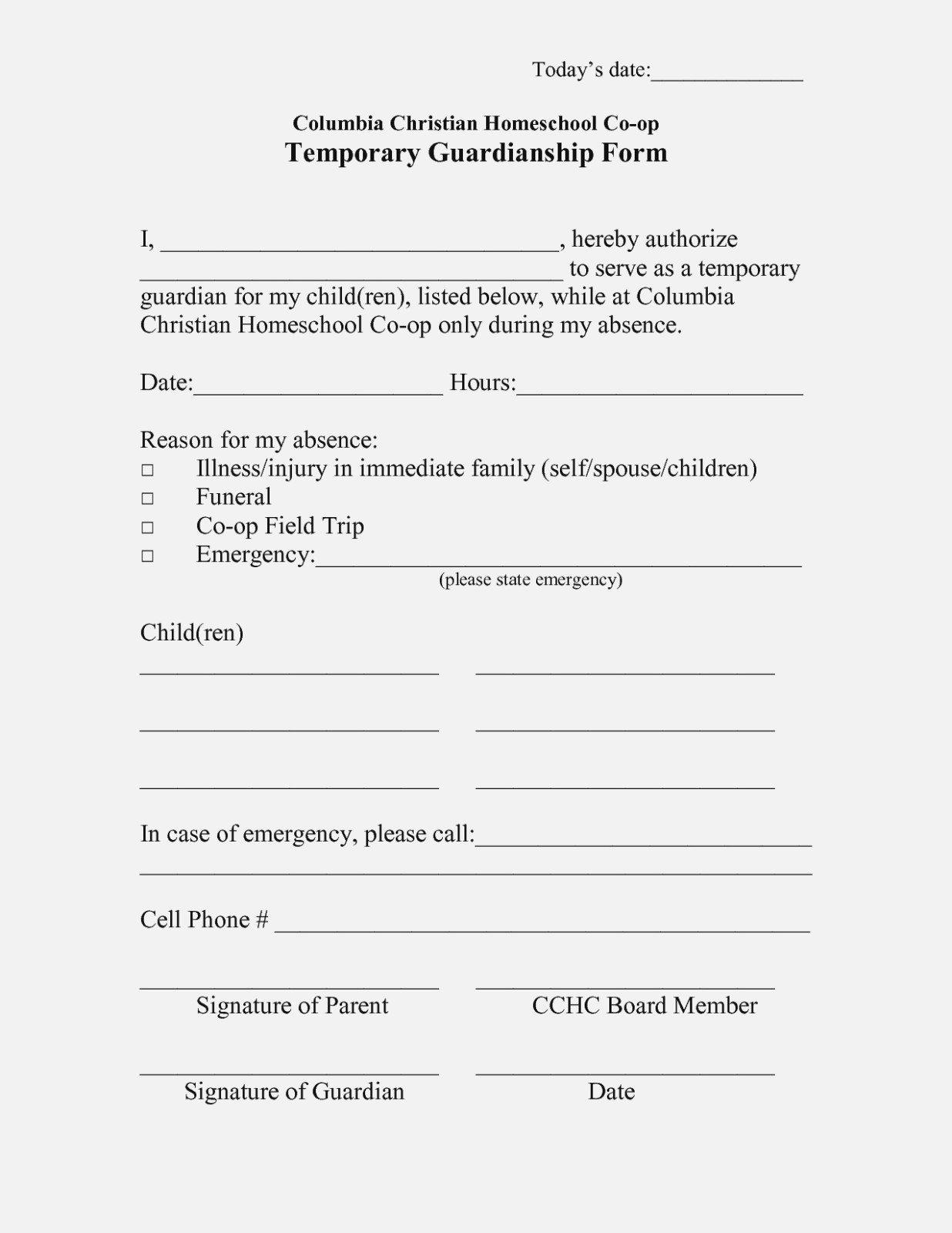 Free Temporary Guardianship form California the 15 Steps Needed for