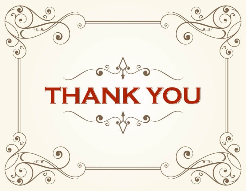 Free Thank You Card Template Thank You Card Template