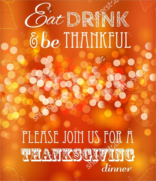 Free Thanksgiving Invitation Templates 27 Sample Thanksgiving Invitations Psd Vector Eps
