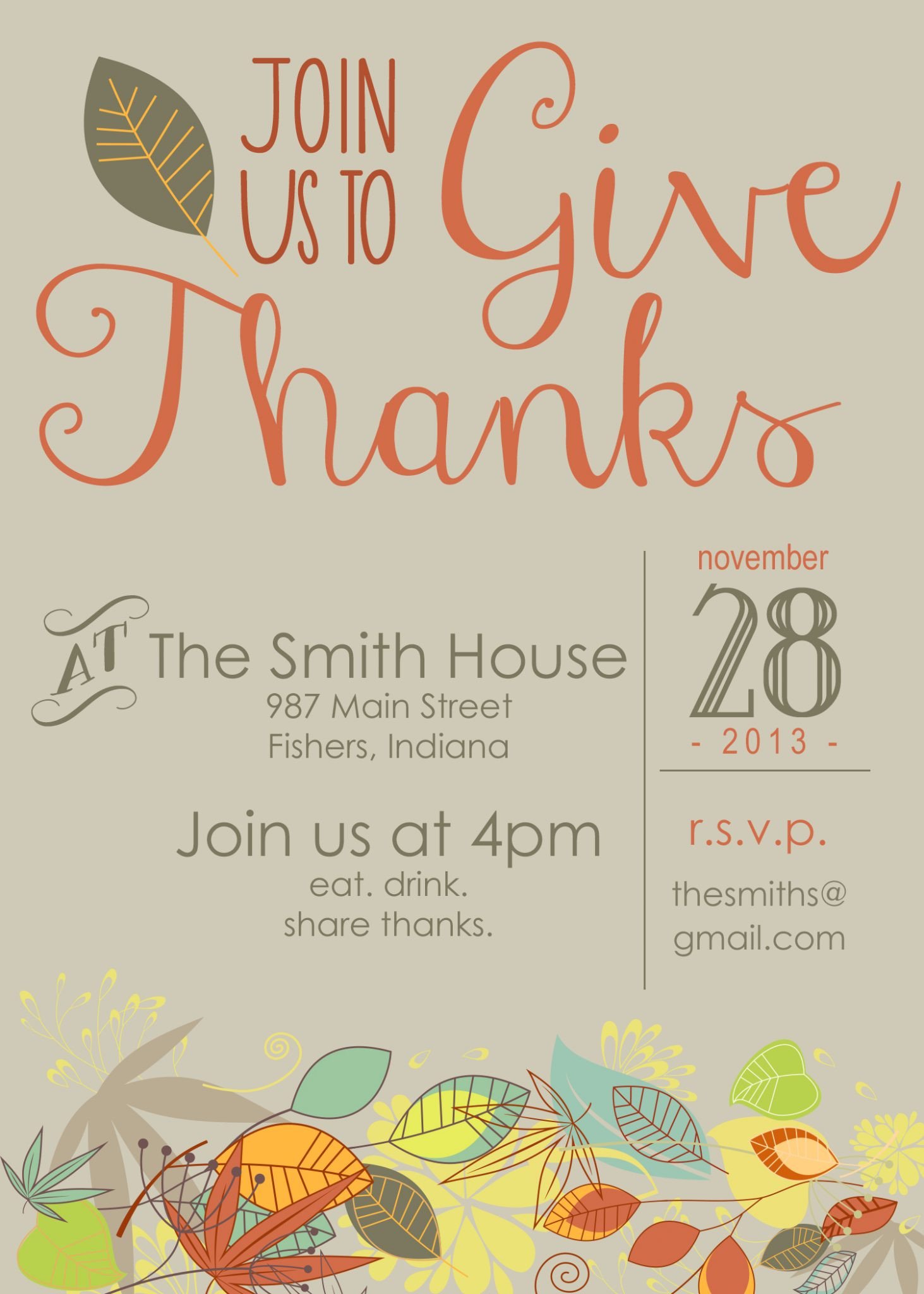 Free Thanksgiving Invitation Templates Printable Thanksgiving Invitation Moritz Fine Designs