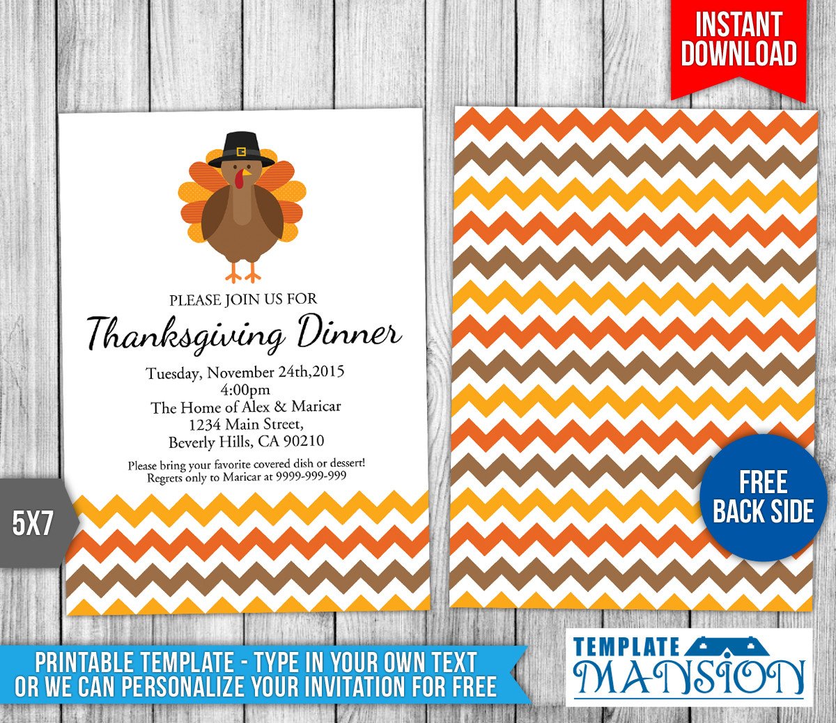 Free Thanksgiving Invitation Templates Thanksgiving Invitation Template 1 by Templatemansion On