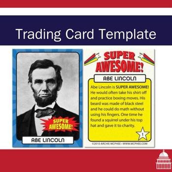 Free Trading Card Template Trading Card Template by Not Another History Teacher