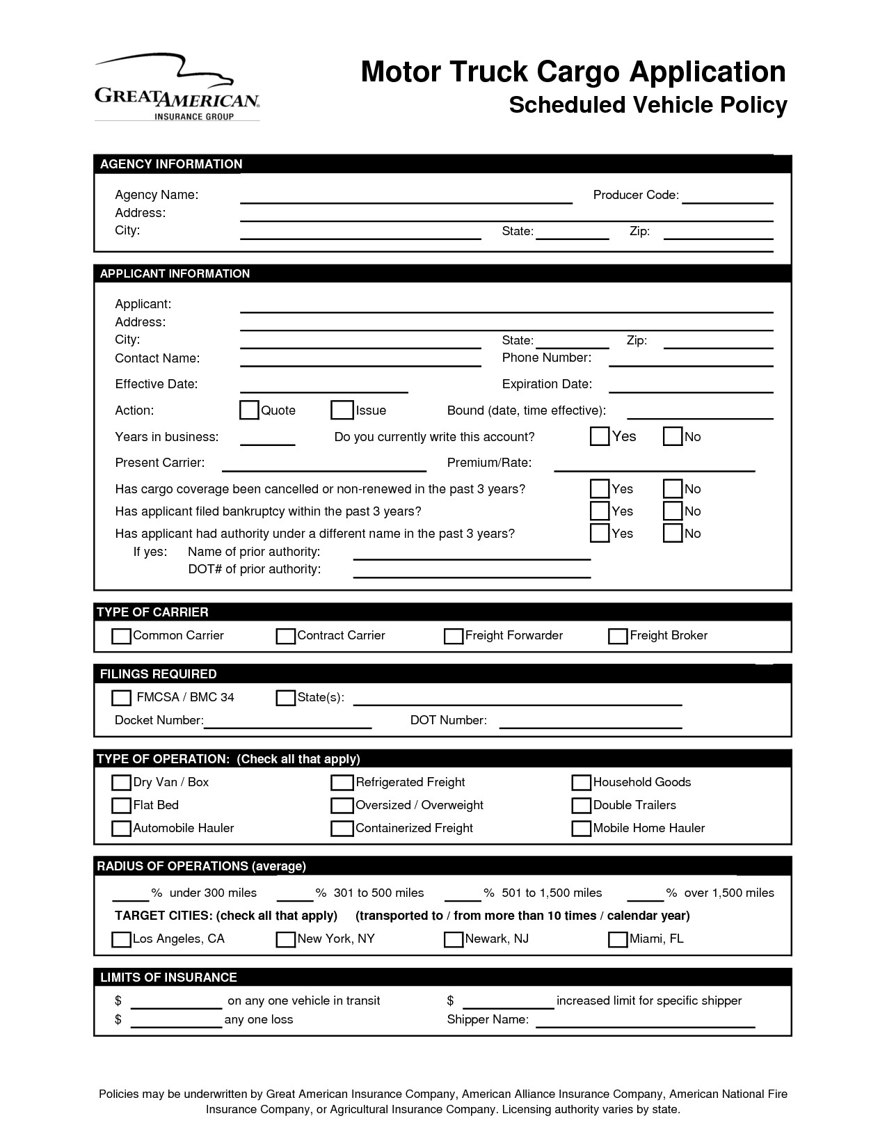 Free Truck Driver Application Template Job Application for Over the Road Truck Driving Typical