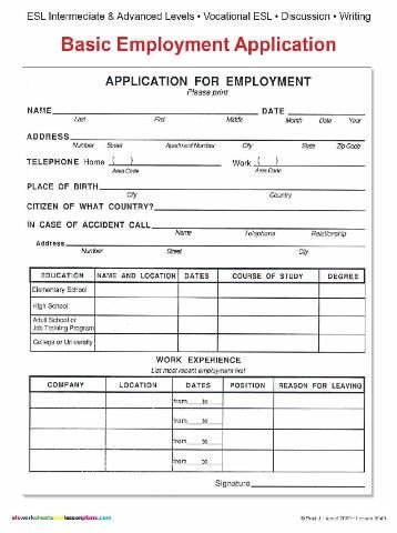 Free Truck Driver Application Template Job Application forms to Print