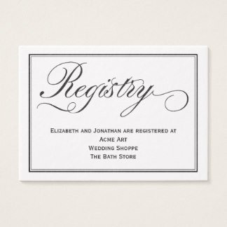 Free Wedding Registry Card Template Wedding Business Cards &amp; Templates