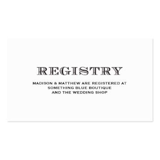 Free Wedding Registry Card Template Wedding Business Cards & Templates