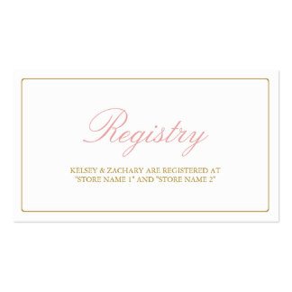 Free Wedding Registry Card Template Wedding Registry Business Cards and Business Card