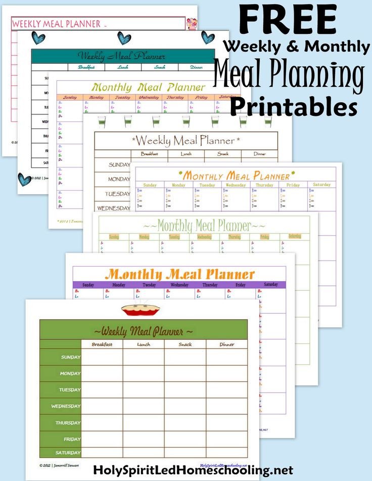 Free Weekly Meal Planner Template Free Meal Planning Printables &amp; May Meal Plan
