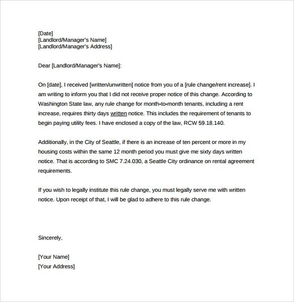 Friendly Rent Increase Letter 9 Sample Rent Increase Letter Templates Pdf Word