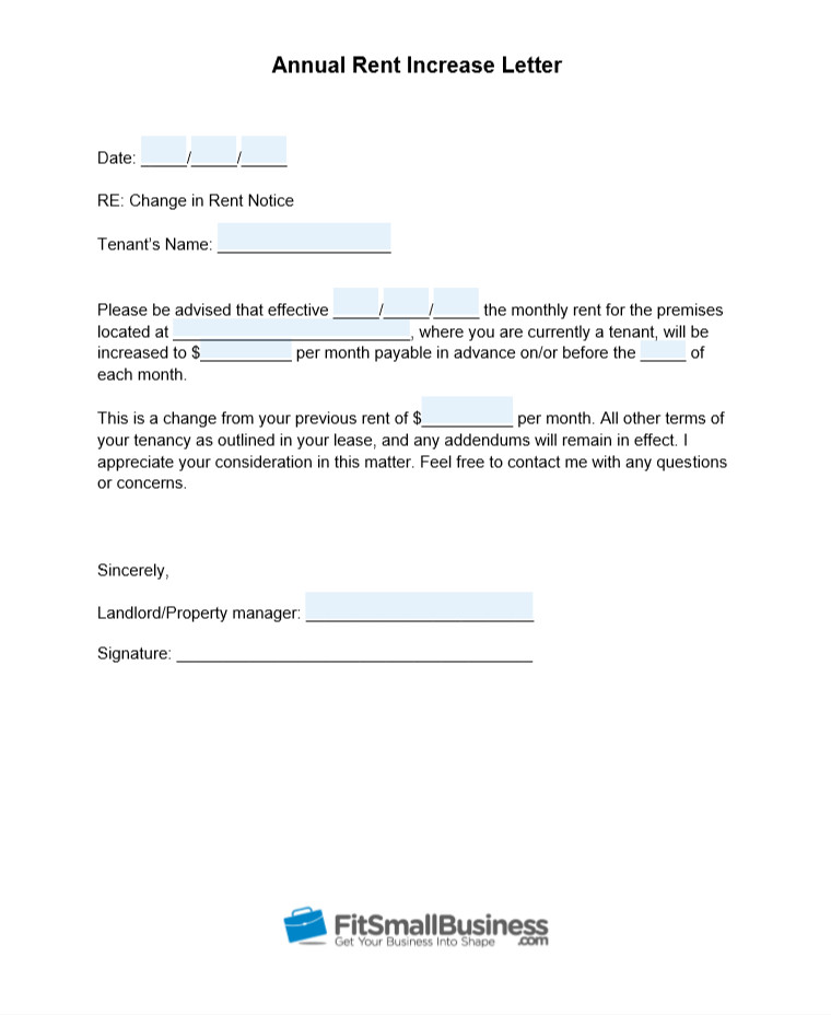 Friendly Rent Increase Letter Sample Rent Increase Letter [ Free Templates]