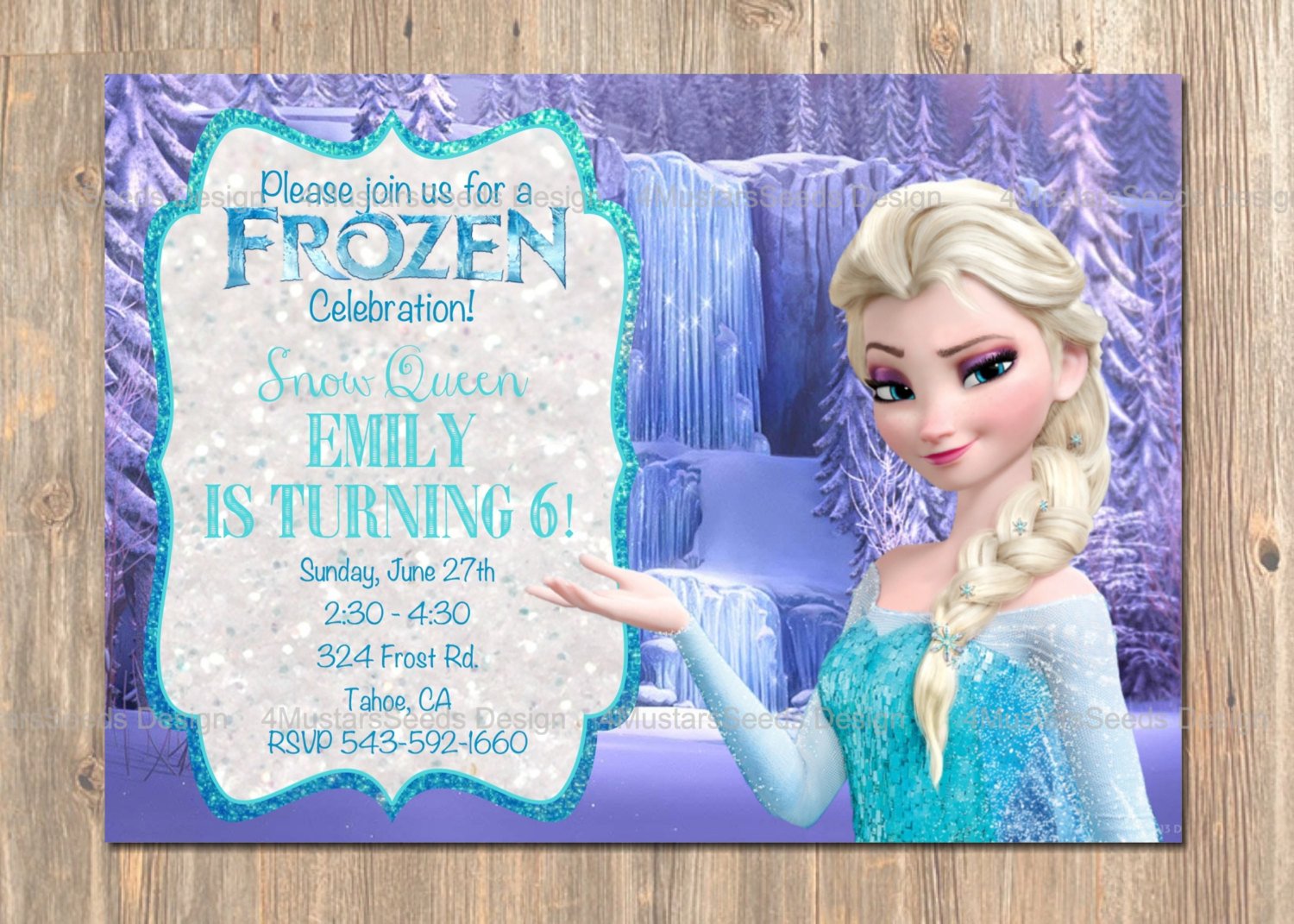 Frozen Bday Party Invitations Frozen Birthday Invitation Elsa Frozen Invitation Printable