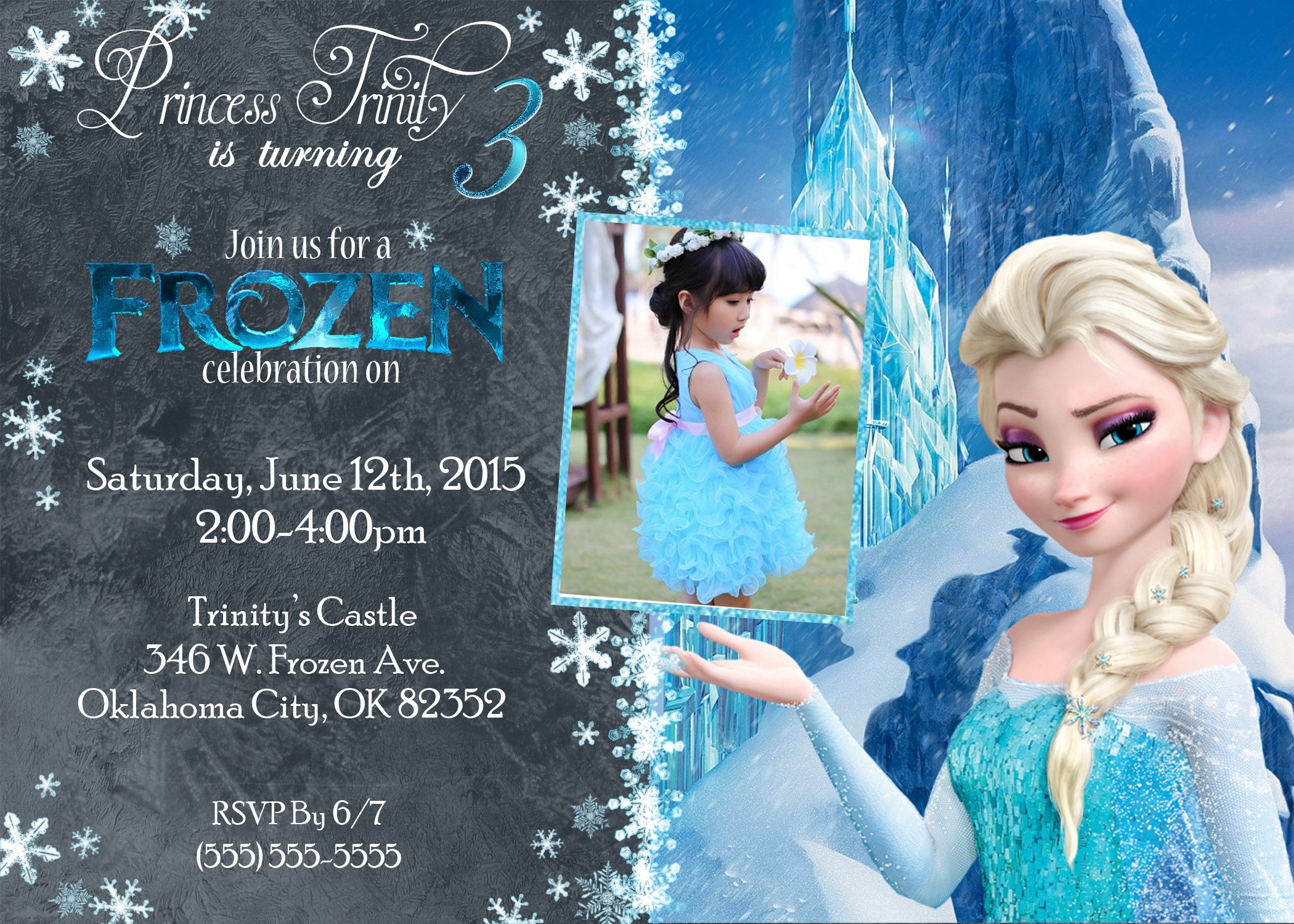 Frozen Bday Party Invitations Frozen Birthday Invitations