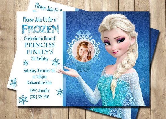Frozen Birthday Invitations Cards 12 Frozen Birthday Invitation Psd Ai Vector Eps