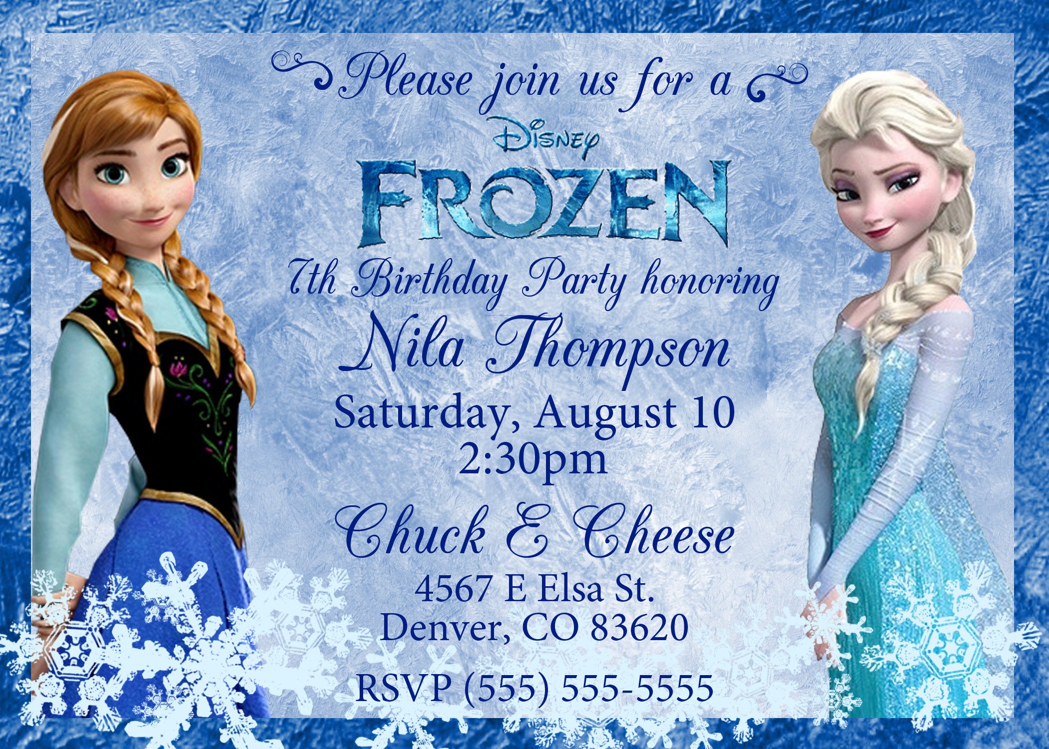 Frozen Birthday Invitations Cards Frozen 2013 Birthday Invitation