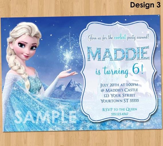 Frozen Birthday Invitations Cards Frozen Birthday Invitation Elsa Frozen Invitation