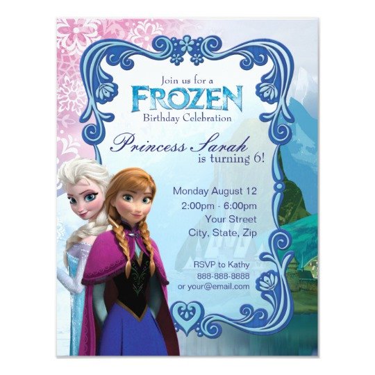 Frozen Birthday Invitations Cards Frozen Birthday Party Invitation