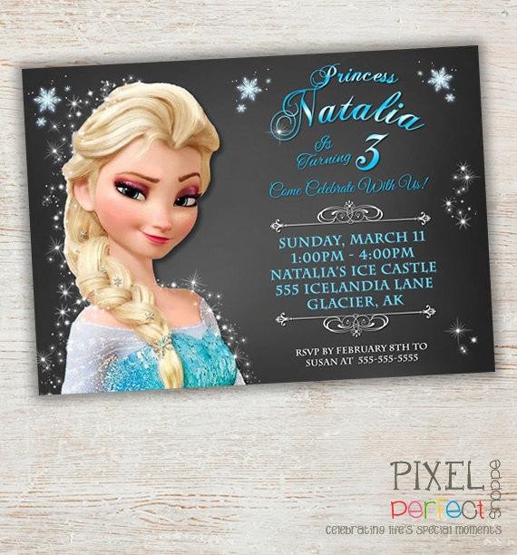 Frozen Birthday Invitations Cards Girls Frozen Birthday Invitation Frozen Birthday Party