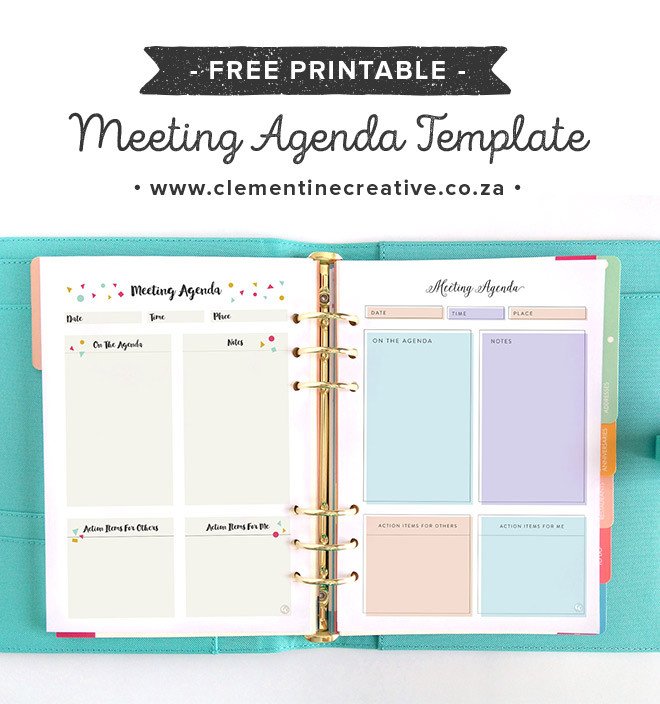 Fun Meeting Agenda Template Free Pretty Printable Meeting Agenda Templates