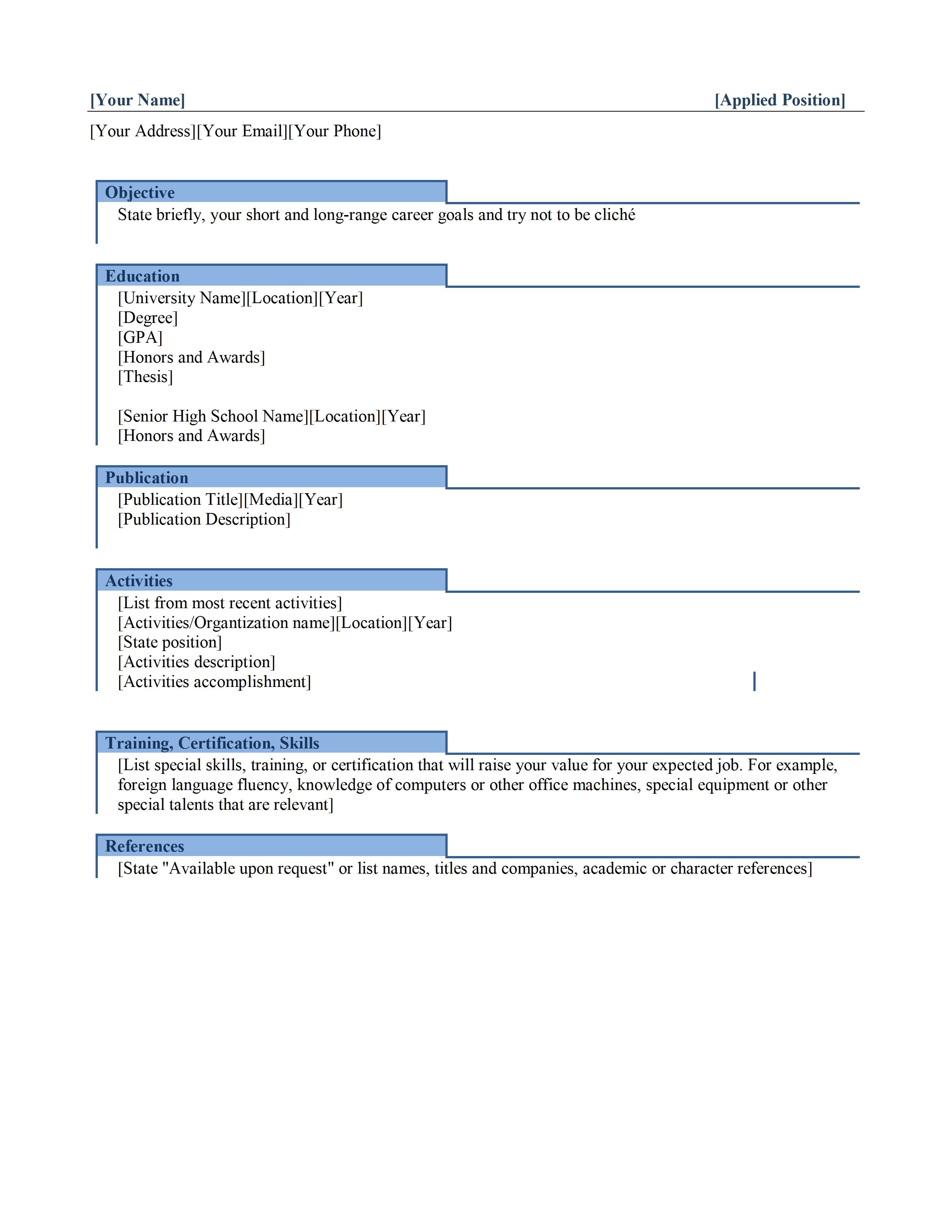 Functional Resume Templates Word Functional Resume Template