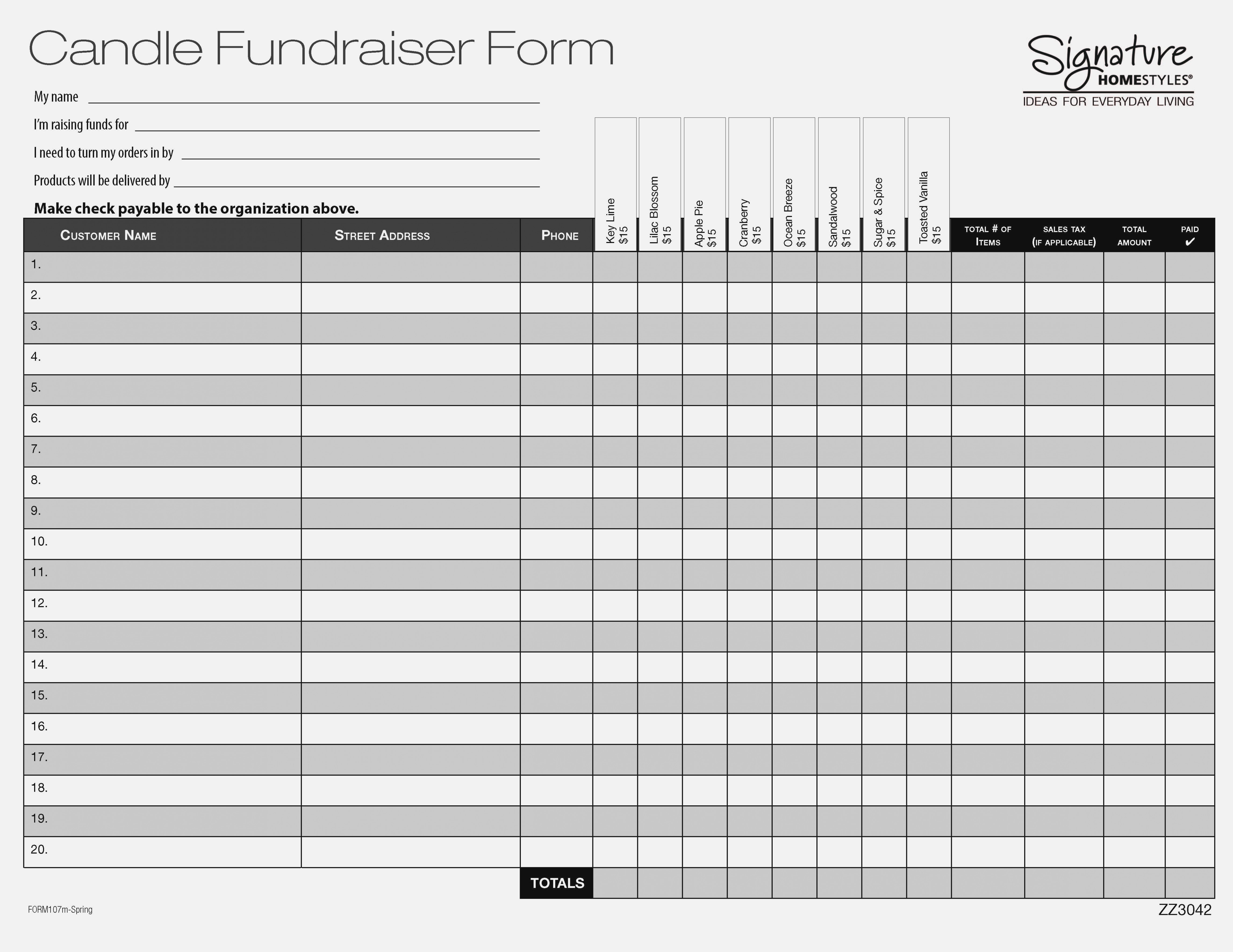 Fundraising order form Templates 12 Ideas to organize Your Own Fundraiser
