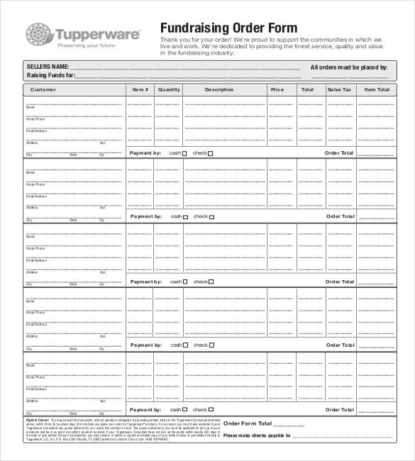 Fundraising order form Templates 41 Blank order form Templates Pdf Doc Excel