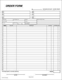 Fundraising order form Templates Fundraiser order form