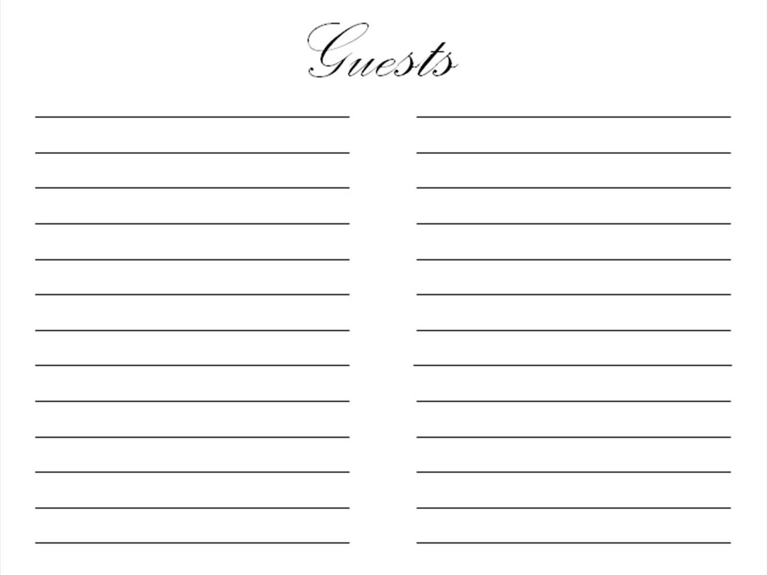 Funeral Guest Book Template Printable Funeral Guest Book Pages How Will Printable