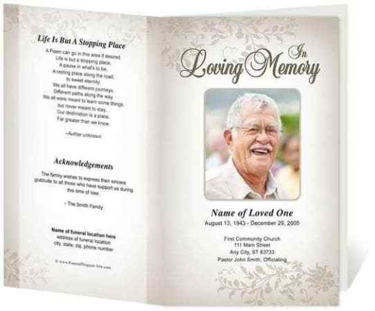 Funeral Mass Booklet Template 21 Free Free Funeral Program Template Word Excel formats