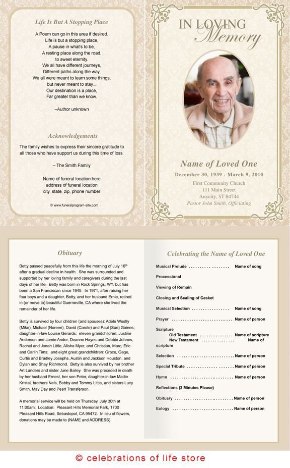 Funeral Mass Booklet Template Alexandria Printable Funeral Program Template