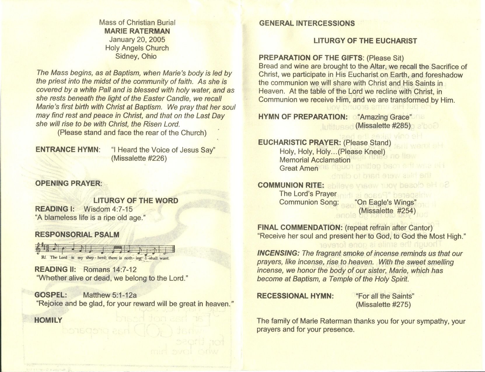 Funeral Mass Program Template Raterman George N sources